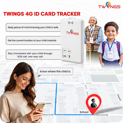 TWINGS GPS ID Card Tracker (4G)